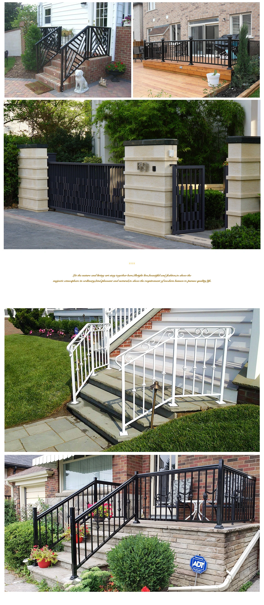 Metal Aluminum Security Garden Fence Panel for Villa