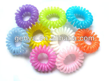 Phone line hair tie hair holder