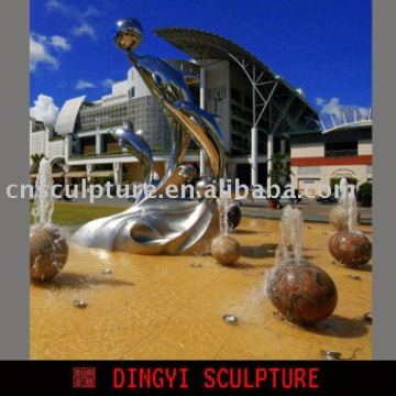 City dolphin sculpture