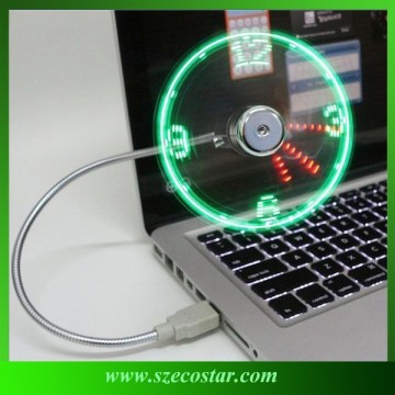 Led custom message fans personalized usb led message fan