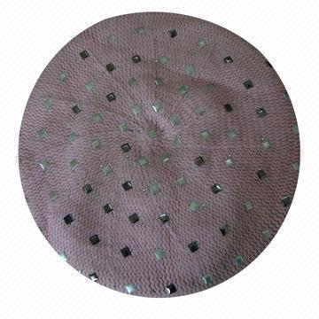 Wool Mix Beret with Stud