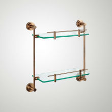 kaiping factory round shape double layer glass shelf,stainless steel double glass shelf,wall mounted bathroom double glass shelf