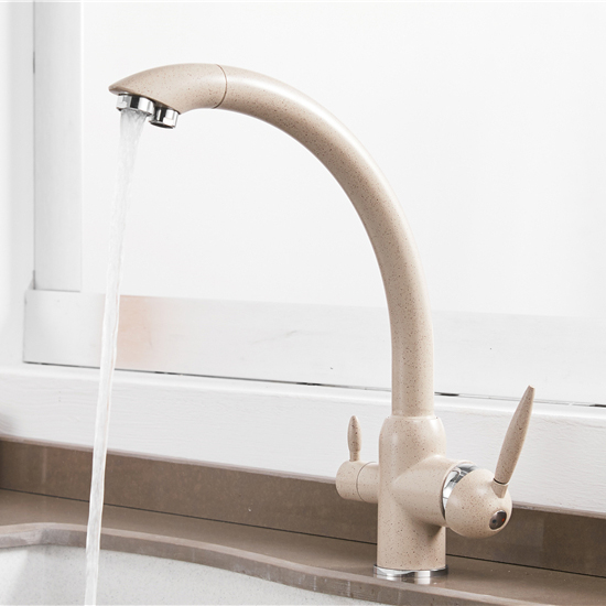 YL-630 Dual handle 3 way kitchen sink water purifier faucet stainless steel kitchen sink mixer tap