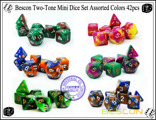 Mini-Würfel-Sets 42er-2 Mini Dice Sets 42pcs-2