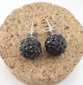 Shamballa colorés en gros boules Stud boucles d’oreilles pour les femmes