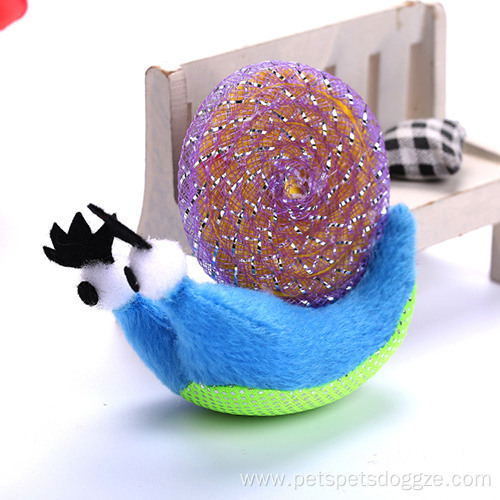 Pet Plush Snail Shape Toys Cat Scratcher Toy