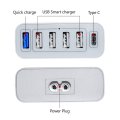 60W 6-port USB PD Type-C 3.0 väggladdare