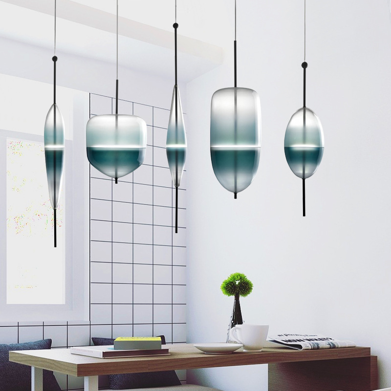 Bule Glass  Pendant LampsofApplication Ceiling Pendant Light Fixtures