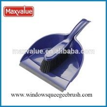 Soft grip plastic brush and dustpan