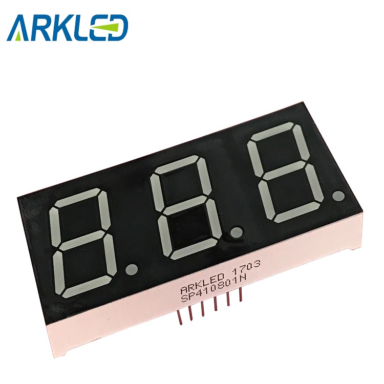 0.8 inch amber color 3 digit led display