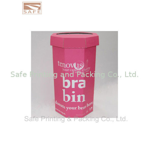 Waterproof Retail Cardboard Dump Bins With Silk Screen Printing