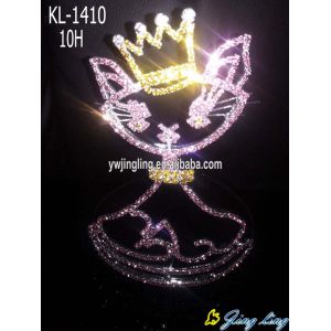 High Quality Cat Pageant Crown charm fox shape
