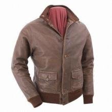 Men's leather jacket, suitable fitting with sheep nappa leather