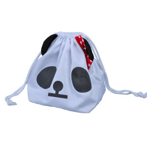 Lovely cotton pouch with Panda face logo