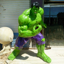 Outdoor Resin Life Size Marvel Fiberglass Hulk Statue Sculpture
