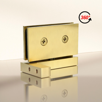 Satin Brass Turn Bathroom Pivot Glass Door Hinge