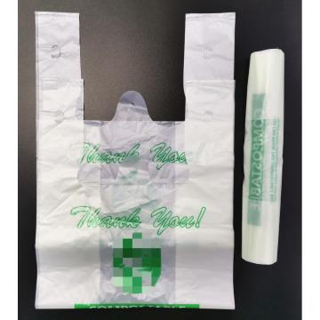 Bolsa de compras plástica no tóxica del PLA 100% biodegradable T