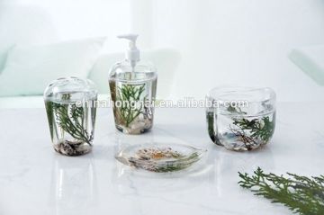 4pcs bathroom accessory sets, real seashell oil floating bathroom accessory