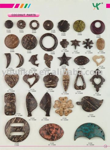 Natural Coconut beads fit necklace pendant or bracelet