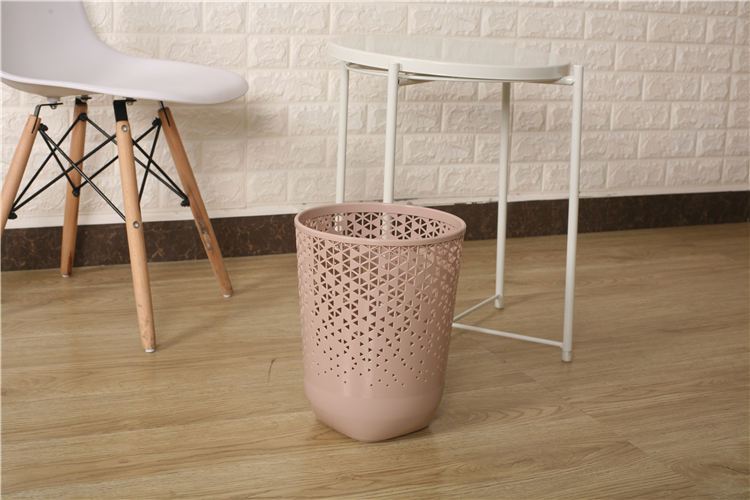 Commercial Colored Indoor Decorative Plastic Waste Basket Dustbin Garbage Bin Trash Can