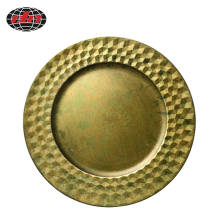 Bronze Round Plastic Charger Plate