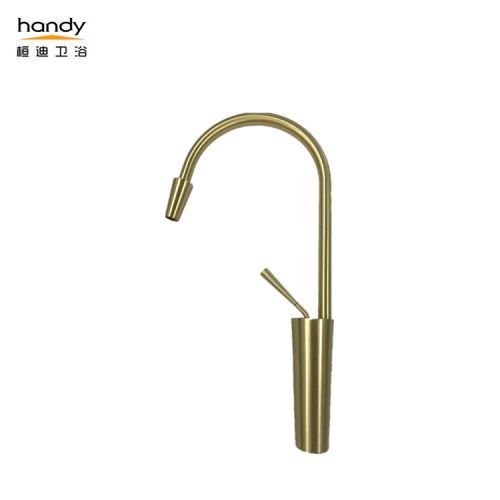 brushed gold brass faucet for kitchen