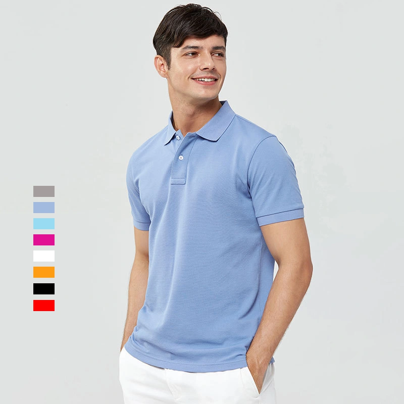 Custom Mens Sports Cheap Best Black/White/Pink/Blue Cotton Dry Fit Golf Polo Shirts for Sale