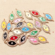 Rhinestone Crystal Oil Drip Evil Eye Beads Pendant Turkish Lucky Eye Pendant