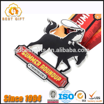 horse riding competition zinc alloy medal for souvenir