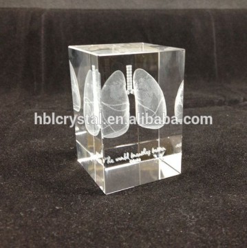 human organ laser engrave cube for souvenir craft
