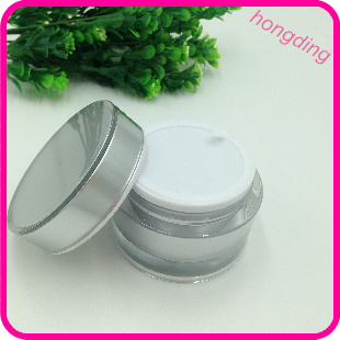 hotsale acrylic silver color 50g jar cosmetic cream jar moisturizer jar plastic jars                        
                                                Quality Choice
