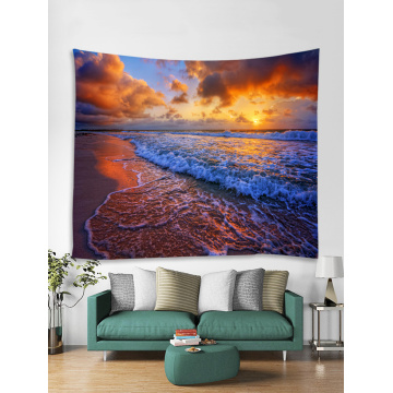 Tapestry Wall Hanging Ocean Sea Wave Sea Coast Beach Series Tapestry Sunrise Sunset Dusk Tapestry for Bedroom Home Dorm Decor