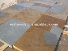 Bicolor sandstone paving