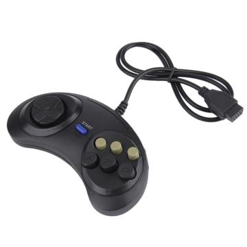 Wired Game Controller Joystick with Six Buttons for Sega