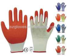 red latex palm coated gloves