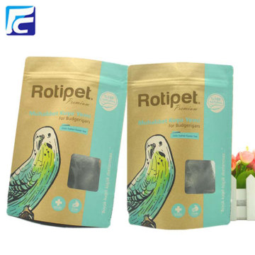 foil kraft paper Bird food bag with window