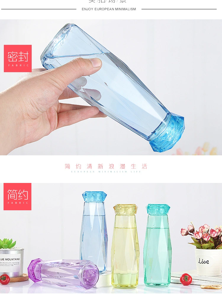 Diamond Glass Advertising Cup Customized Push Small Gift Student Water Cup Logo Water Cup Lovers Cup Portable Cup