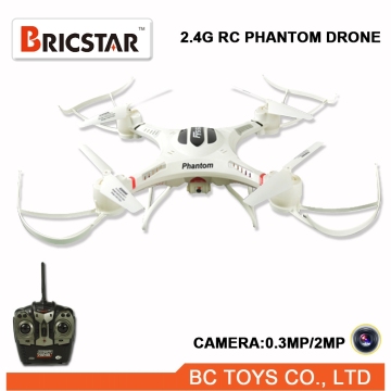 New aerocraft 2.4G radio controlled drone helicopter with camera and lights.