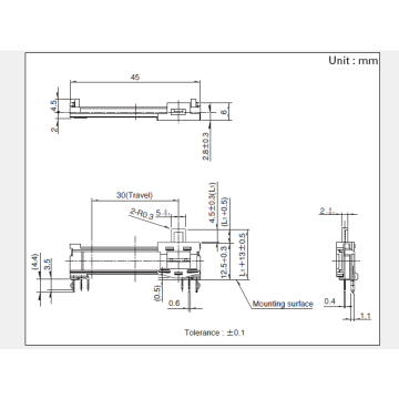 Rs30h series Sliding potentiometer