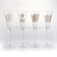 6oz novelty crystal gold happy champagne flute dinner glassware                        
                                                                                Supplier's Choice