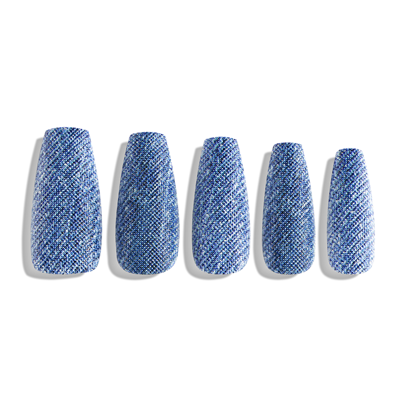 denim false nail