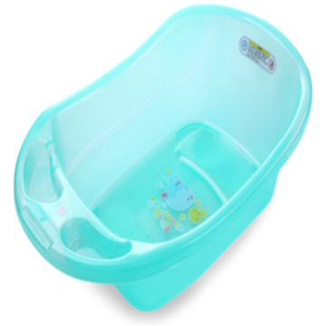 सुरक्षित छोटे आकार के क्लासिक पारदर्शी शिशु बाथटब