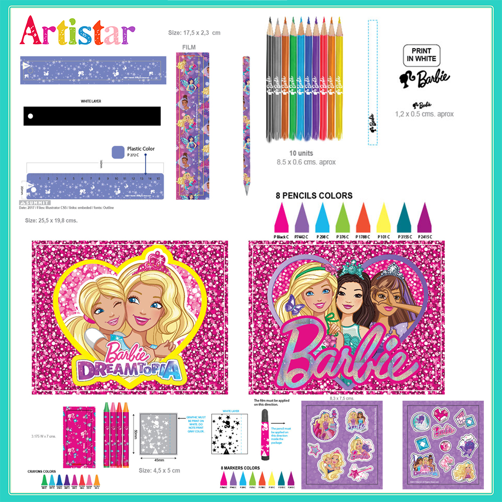 Barbie 52 Pieces Art Set 2