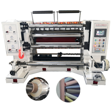 Adhesive Paper BOPP OPP Film Paper Roll Rewinder Machine with Central Drum