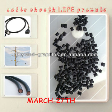 Black weather resistant PE cable granules for cable insulation compound or wire insulation compound from cable plastic