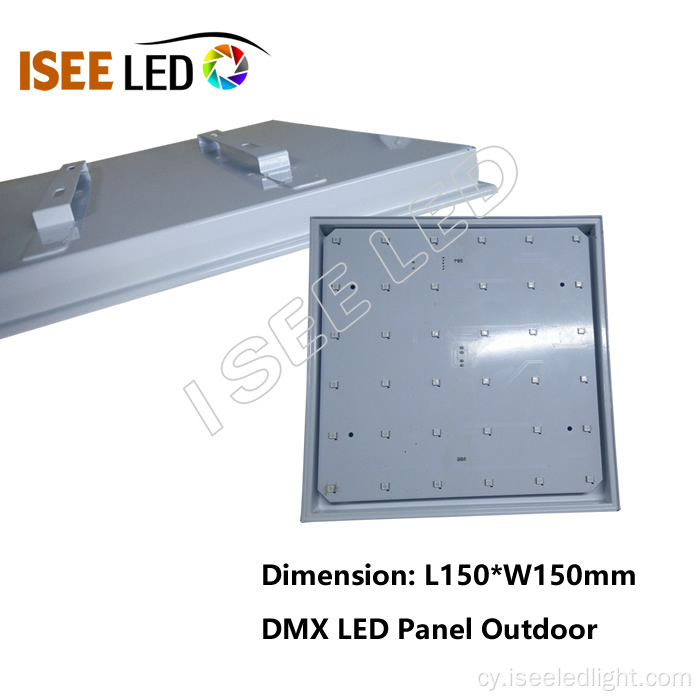 Gorchudd alwminiwm lamp panel dan arweiniad dmx