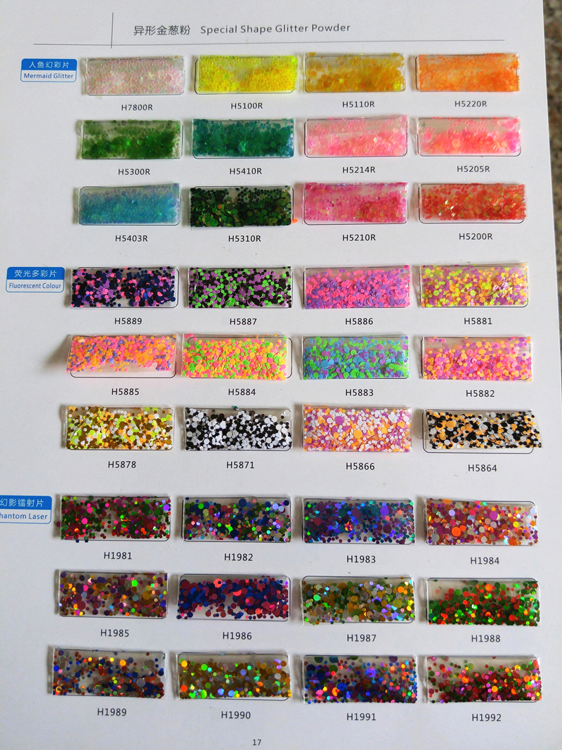 Iridescent and holographic Chunky glitters for cosmetics, make up, nail art, decoration all festivals,craft, toys etc