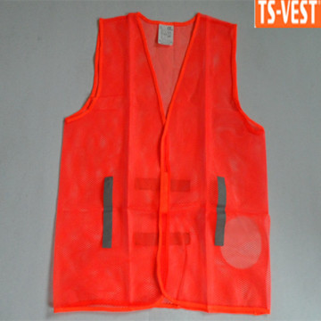 Orange Mesh Fabric Safety Vest Normal Visibility EN471 HI-vis Vest