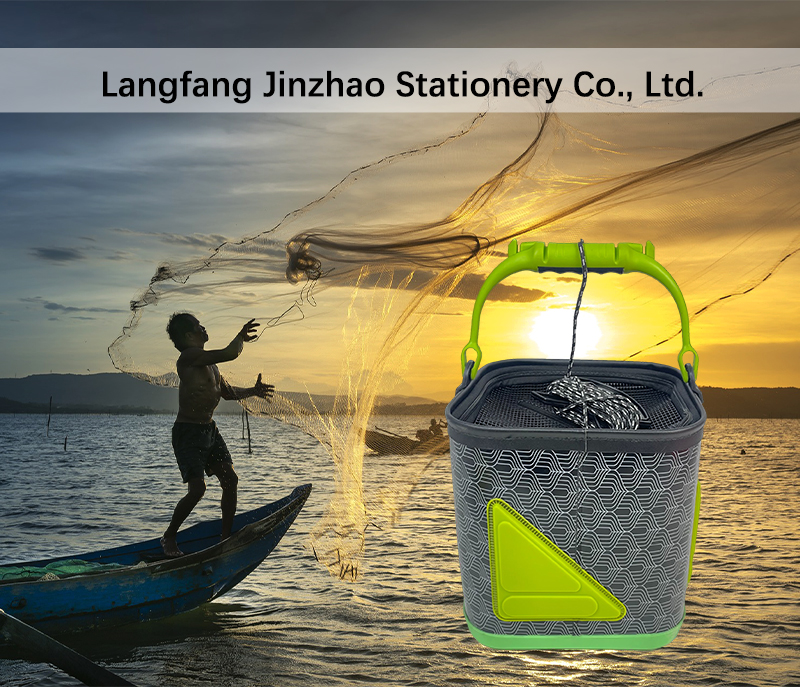 Outdoor EVA Fishing Gear Fishing Bucket Collapsible EVA Thick Live Fish Bucket Foldable Fishing Bait Bucket