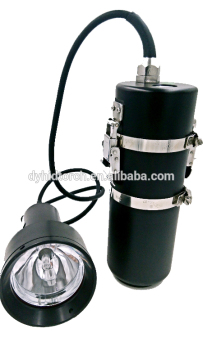 the most powerful caving diving light,hid cnaister diving light,HID 85W,8500LM,21000MAH super strong battery pack,150meters wate